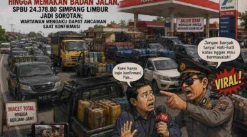 Diduga Antrian BBM hingga Memakan Badan Jalan, SPBU 24.373.80 Simpang Limbur Jadi Sorotan; Wartawan Mengaku Dapat Ancaman Saat Konfirmasi