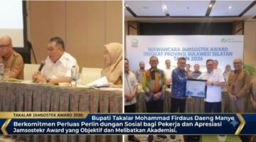 Pemkab Takalar Raih Penghargaan di Jamsostek Award 2026